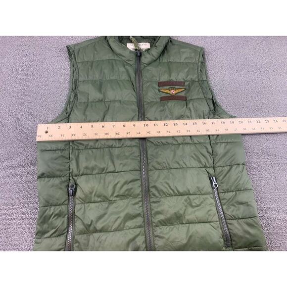 Aviazione Navale Puffer Aviation Vest Men's Small  Italian Navy And Wings Patch - Picture 7 of 12
